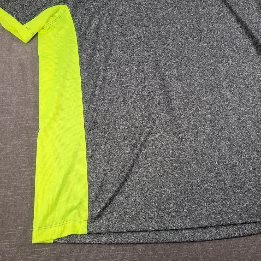 Nike The Hooters & Blowfish Golf Polo Shirt Athletic Fit Gray Neon Green Mens XL